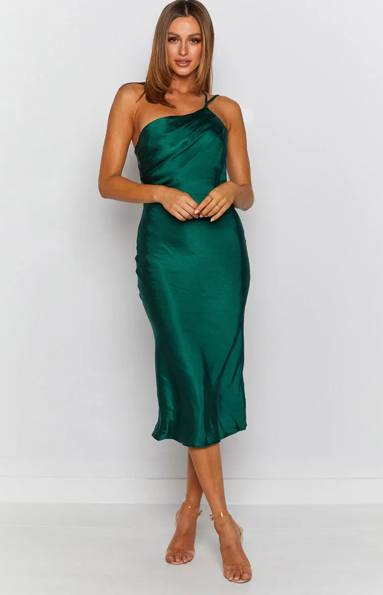Adella Midi Dress Emerald sold by Beginning Boutique