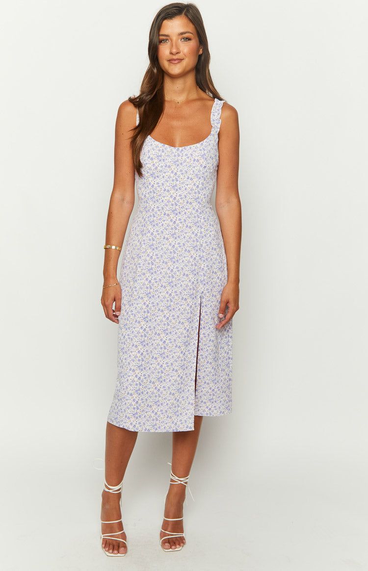 Jessie Purple Floral Midi Dress sold by Beginning Boutique product image thumbnail 2