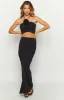 Blushing Blossom Black Rose Halter Top sold by Beginning Boutique