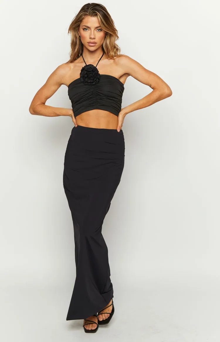 Blushing Blossom Black Rose Halter Top sold by Beginning Boutique product image thumbnail 3