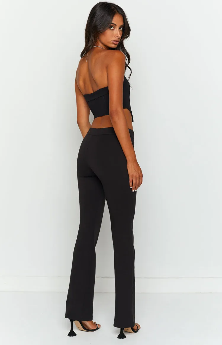 Noela Black Low Rise Pants sold by Beginning Boutique product image thumbnail 5