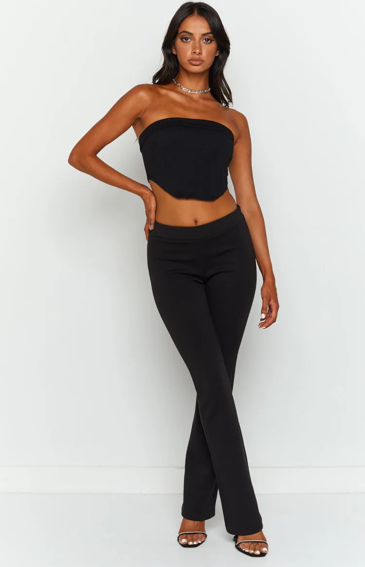 Noela Black Low Rise Pants sold by Beginning Boutique product image thumbnail 3