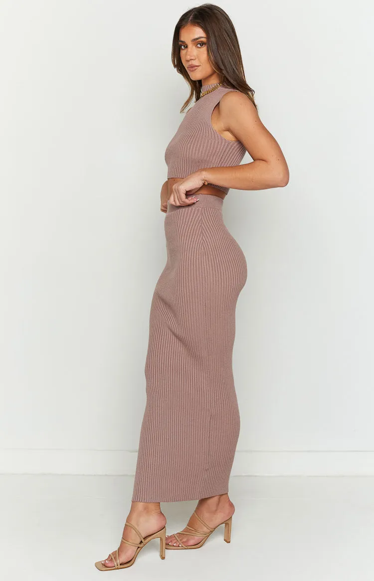 Zayrah Mocha Maxi Skirt sold by Beginning Boutique product image thumbnail 5