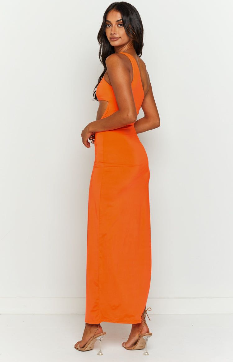 Simone Orange Cut Out Maxi Dress sold by Beginning Boutique product image thumbnail 5