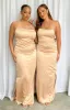 Manhattan Slip Formal Dress Champagne sold by Beginning Boutique