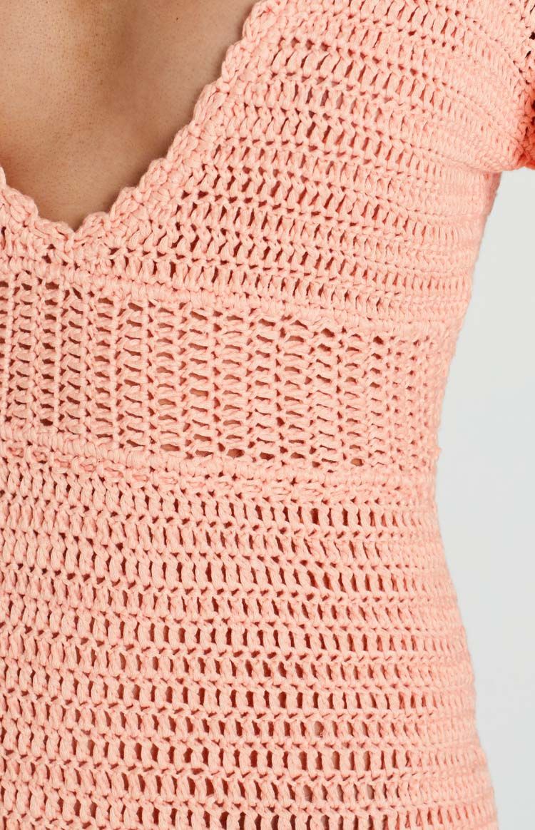 Faye Peach Mini Dress sold by Beginning Boutique product image thumbnail 7