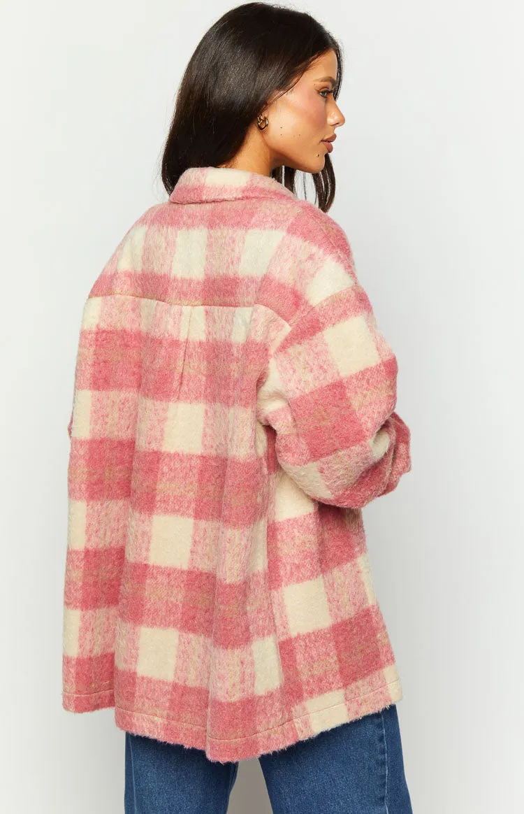 Neve Pink Check Jacket sold by Beginning Boutique product image thumbnail 5