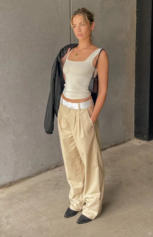 Zion Tan Waist Pant sold by Beginning Boutique