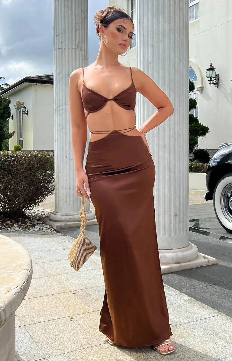 Gigi Brown Maxi Skirt sold by Beginning Boutique product image thumbnail 2