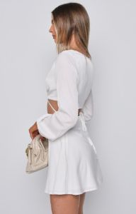 Jupiter White Mini Dress sold by Beginning Boutique