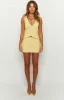 Day Dreams Yellow  Mini Skirt sold by Beginning Boutique