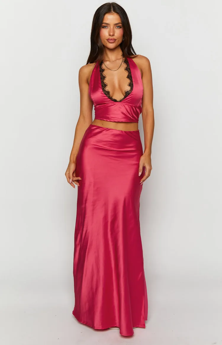 Genevieve Pink Maxi Skirt sold by Beginning Boutique