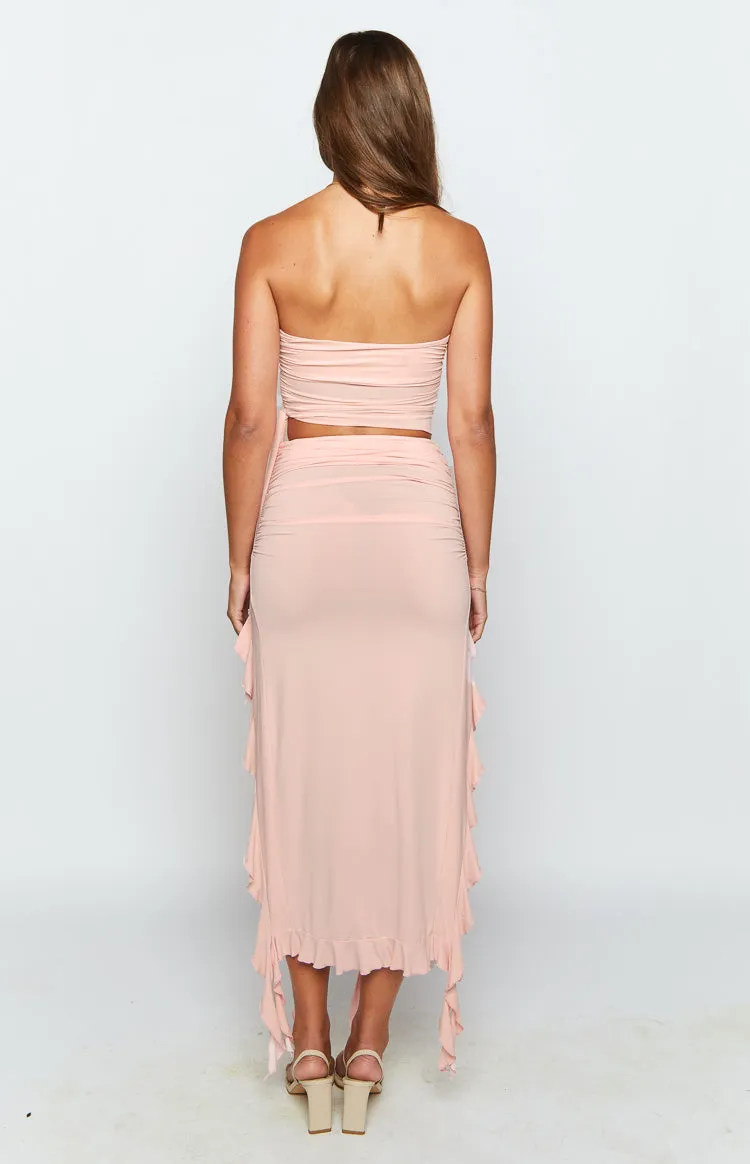 Lioness Rendezvous Blush Maxi Skirt sold by Beginning Boutique product image thumbnail 5