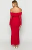 Coraline Red Long Sleeve Maxi Dress sold by Beginning Boutique