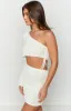Hillary White Knit Mini Dress sold by Beginning Boutique