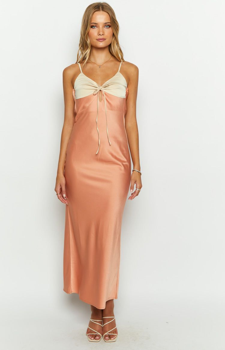 Fern Orange Maxi Dress sold by Beginning Boutique