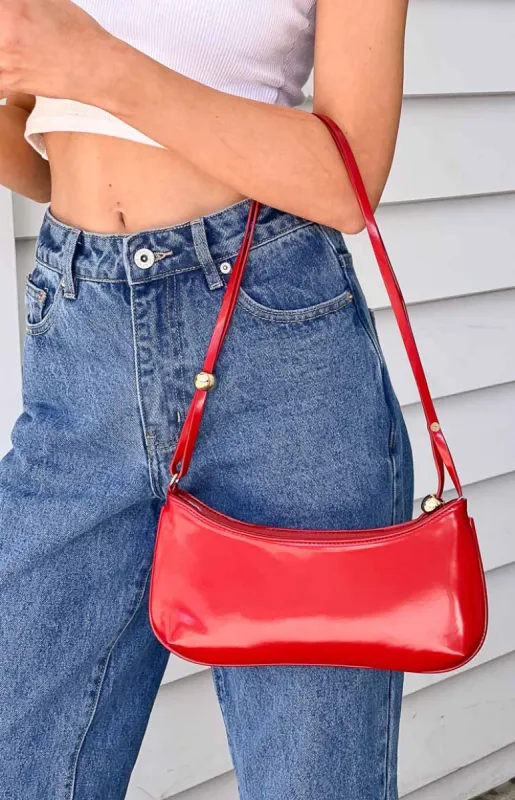 Billini Rosabelle Strawberry Shine Shoulder Bag sold by Beginning Boutique