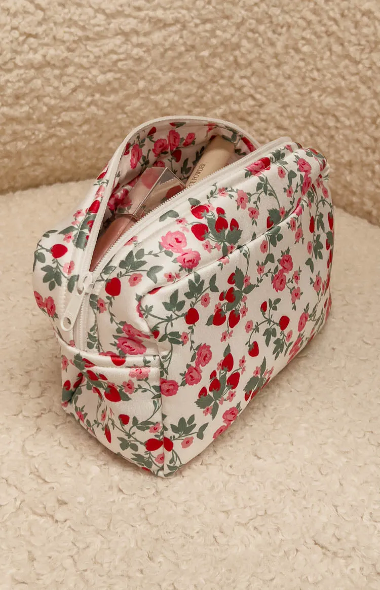 Floral Satin Make-Up Bag sold by Beginning Boutique