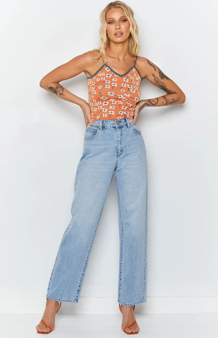 White Blossom Crop Top Orange sold by Beginning Boutique product image thumbnail 4