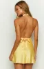 Florida Yellow Satin Mini Dress sold by Beginning Boutique