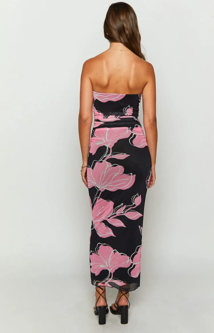 Imogen Black Print Maxi Dress sold by Beginning Boutique product image thumbnail 5