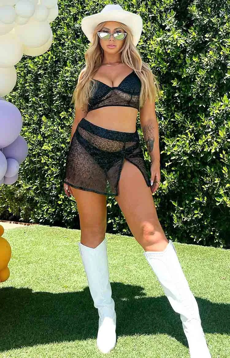 Starman Black Sparkle Skirt sold by Beginning Boutique product image thumbnail 2