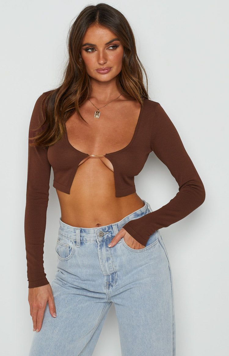Sorbet Brown Top sold by Beginning Boutique