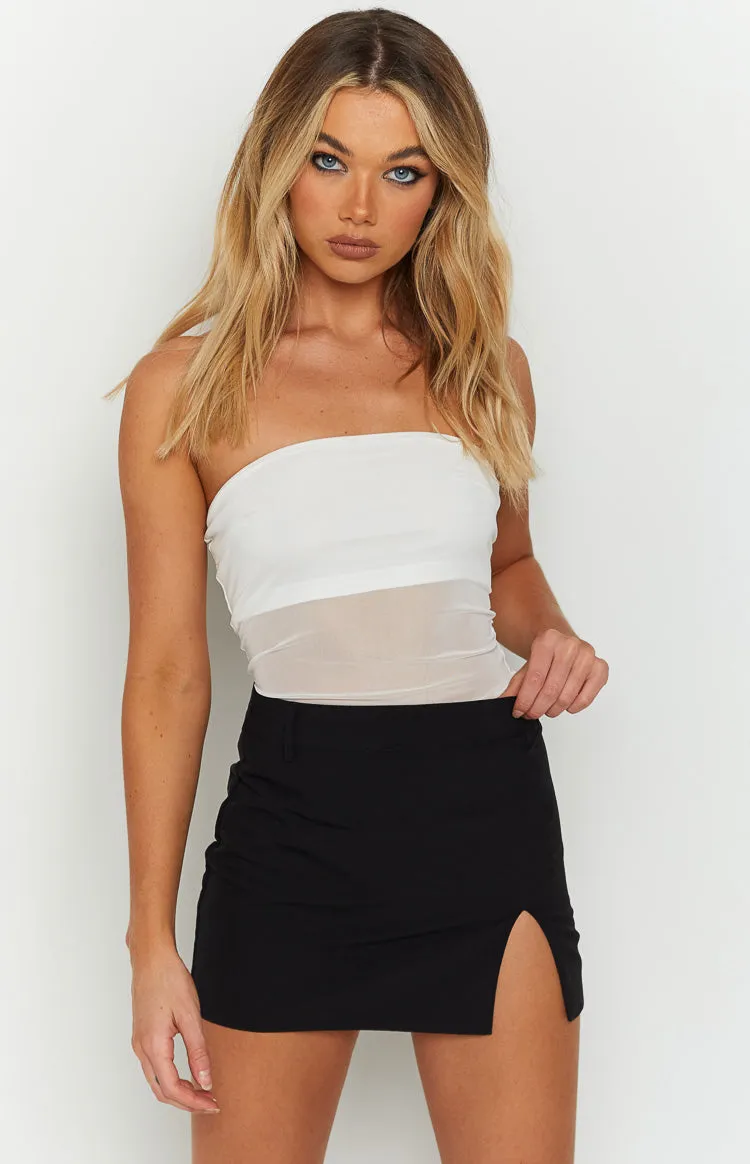 Hilux White Mesh Bandeau Top sold by Beginning Boutique product image thumbnail 3