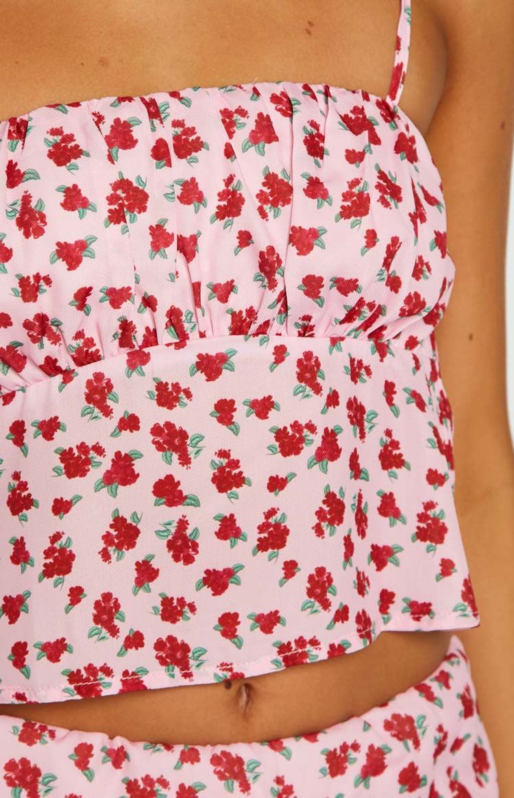 Yesterday Pink Floral Cami Top sold by Beginning Boutique product image thumbnail 10