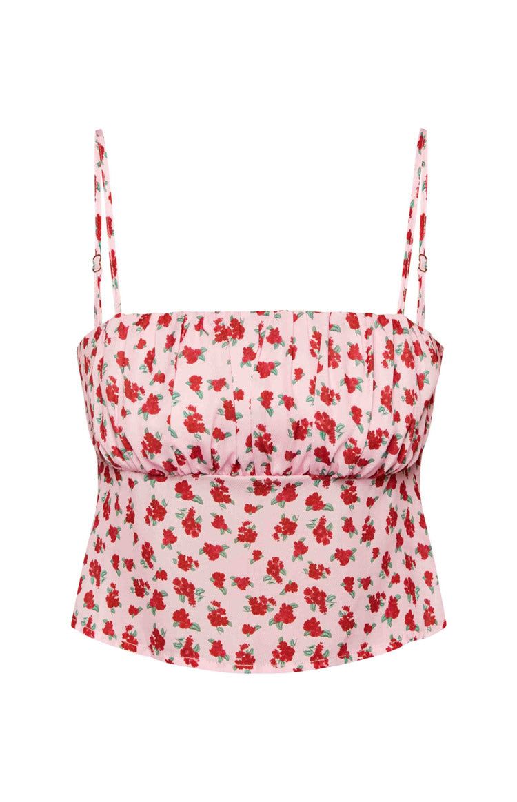 Yesterday Pink Floral Cami Top sold by Beginning Boutique product image thumbnail 4