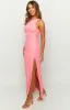 Gemmina Pink Mesh Midi Dress sold by Beginning Boutique