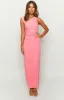 Gemmina Pink Mesh Midi Dress sold by Beginning Boutique
