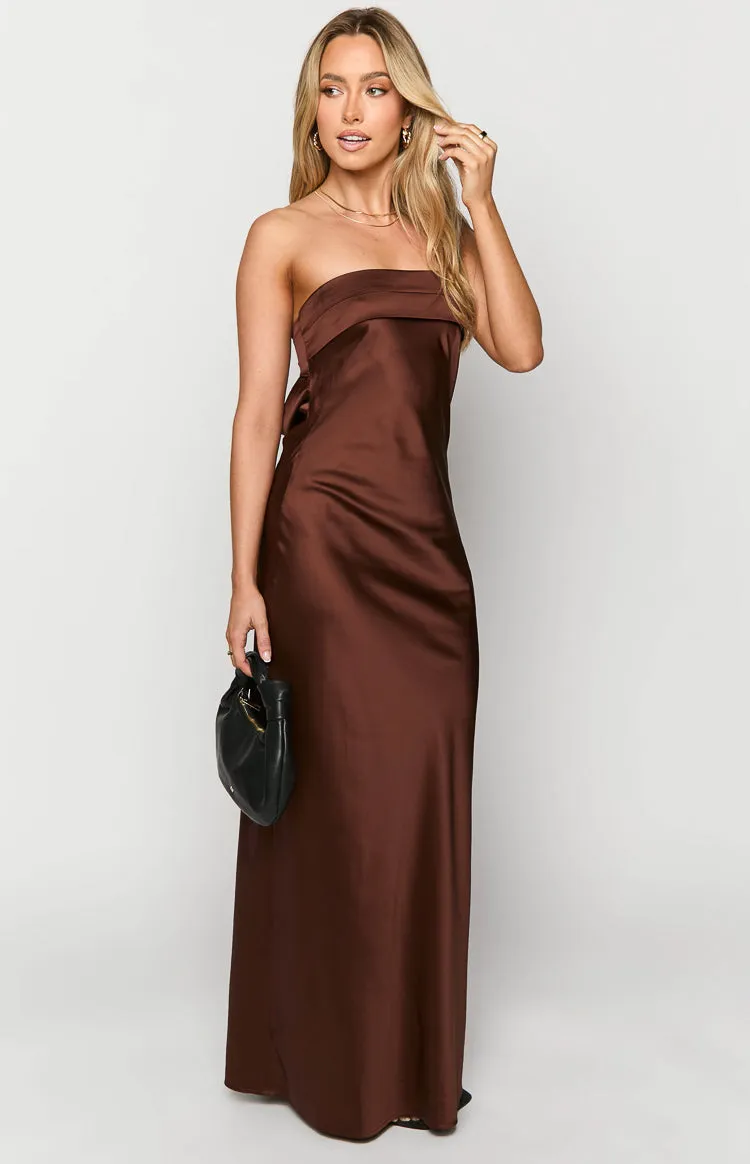 Maiah Brown Maxi Dress sold by Beginning Boutique product image thumbnail 4