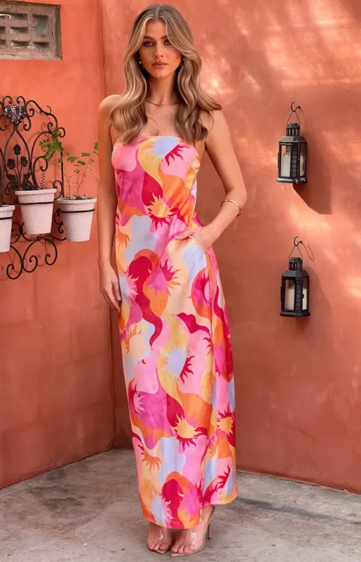 Damia Sun Print Maxi Dress sold by Beginning Boutique