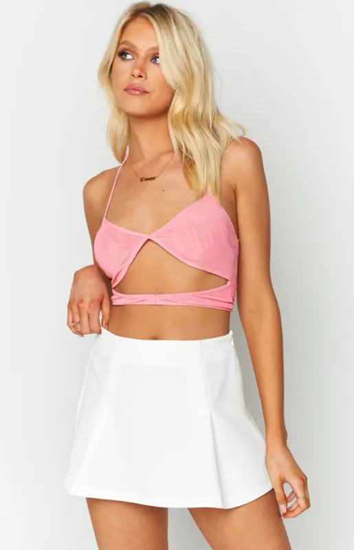 Estella Pink Halter Top sold by Beginning Boutique