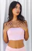 Abbey Pink Satin Corset Top sold by Beginning Boutique