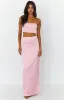 Abbey Pink Satin Corset Top sold by Beginning Boutique