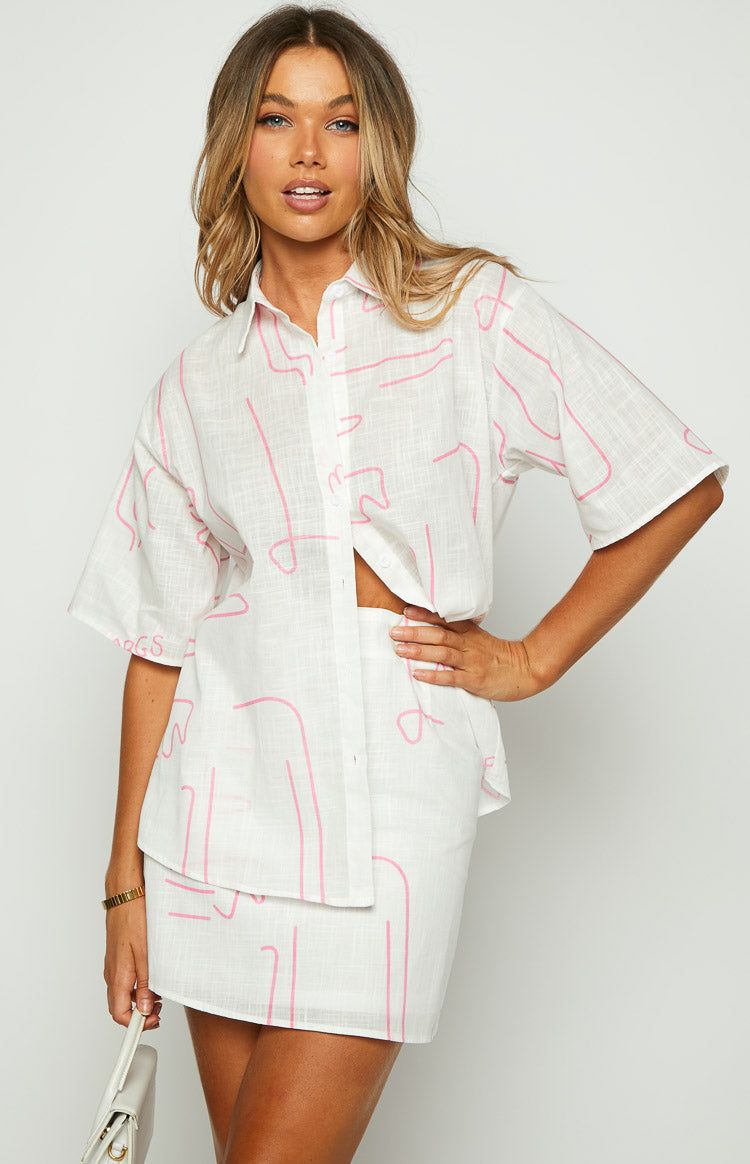 Most Girls White Graphic Print Shirt sold by Beginning Boutique product image thumbnail 3