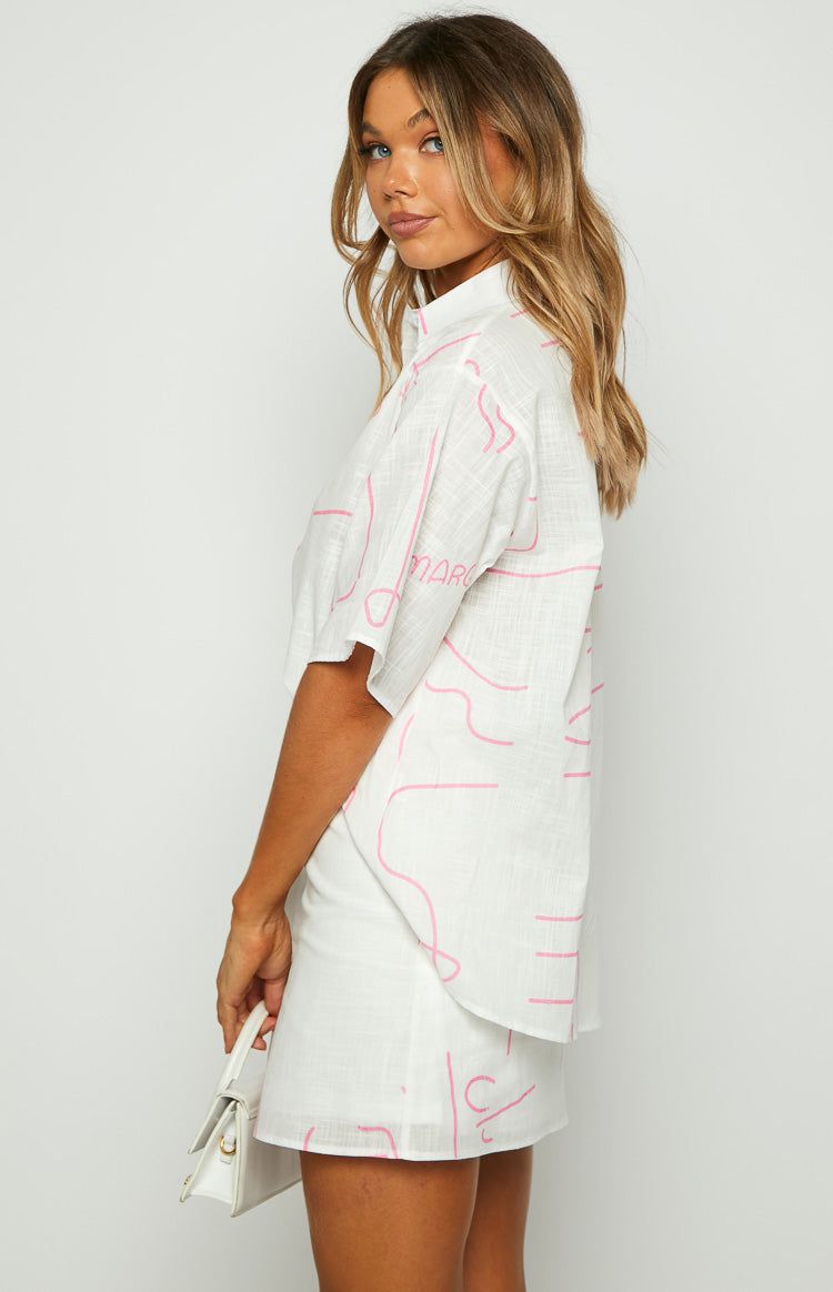 Most Girls White Graphic Print Shirt sold by Beginning Boutique product image thumbnail 4