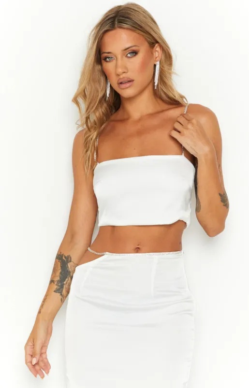 Confetti White Crop Top sold by Beginning Boutique