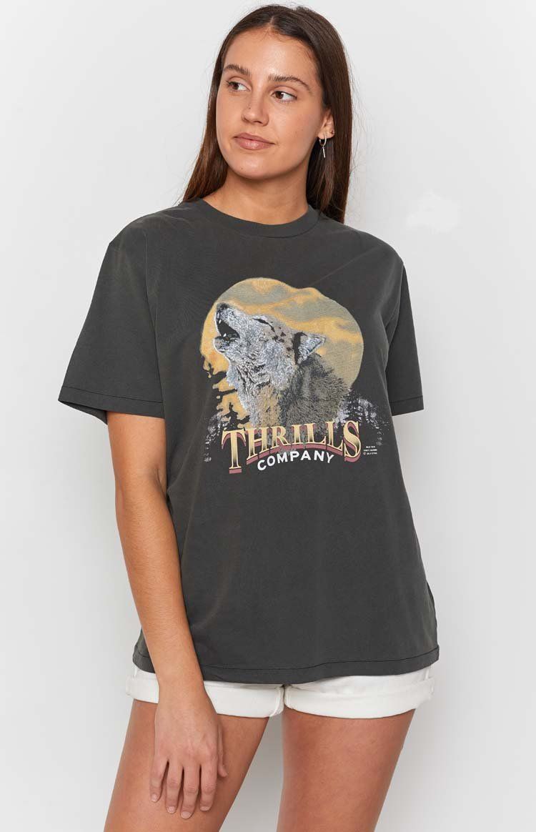 Thrills Howling Moon Merch Tee Merch Black sold by Beginning Boutique product image thumbnail 5
