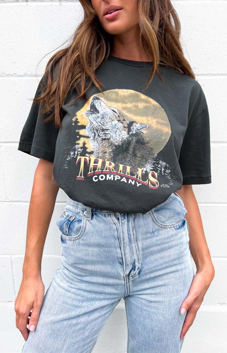 Thrills Howling Moon Merch Tee Merch Black sold by Beginning Boutique product image thumbnail 11