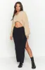 Sara Black Knit Midi Skirt sold by Beginning Boutique