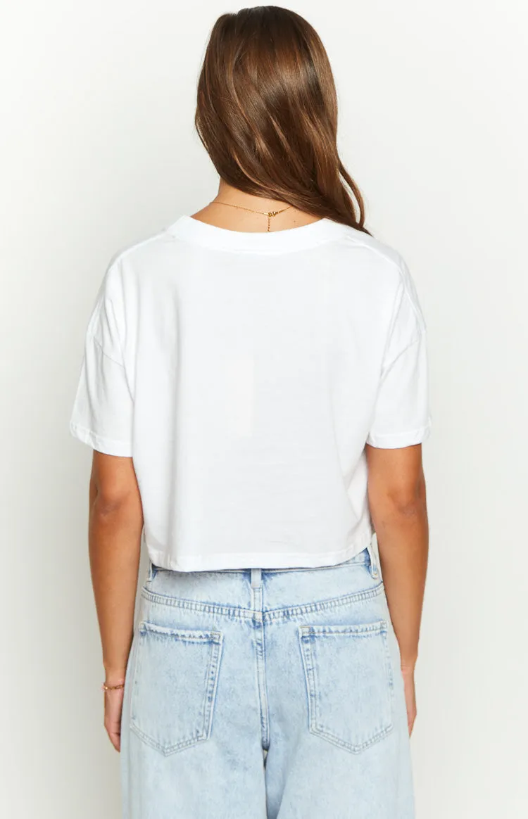Strawberry Jewel White Cropped Tee sold by Beginning Boutique product image thumbnail 5