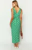 Verlaine Green Check Maxi Dress sold by Beginning Boutique