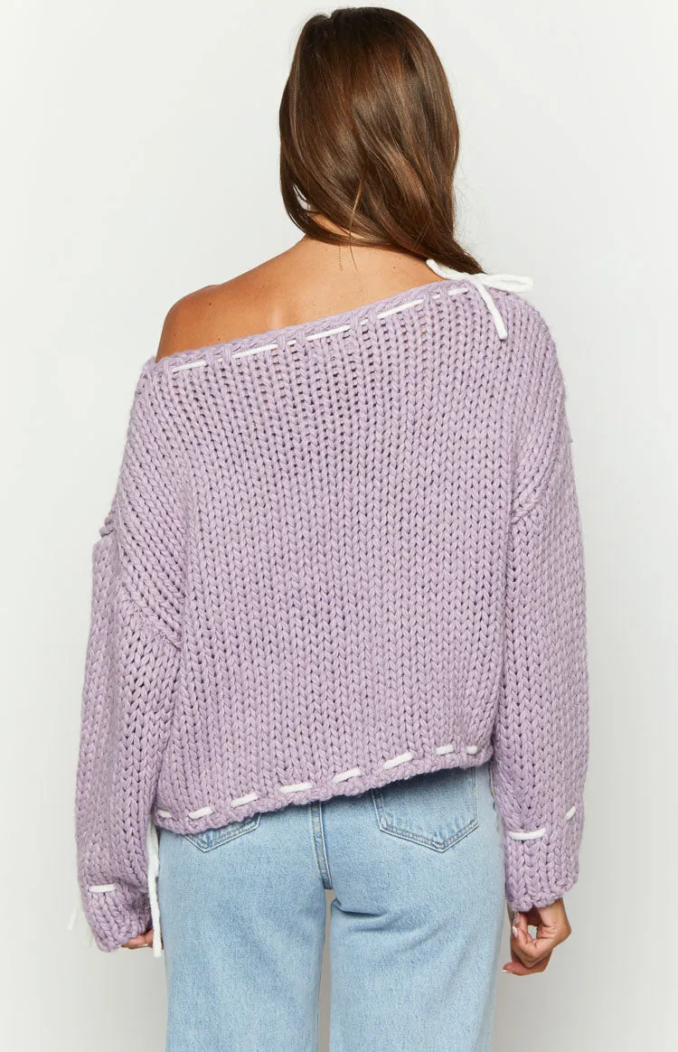 Bea Lilac Sweater sold by Beginning Boutique product image thumbnail 4