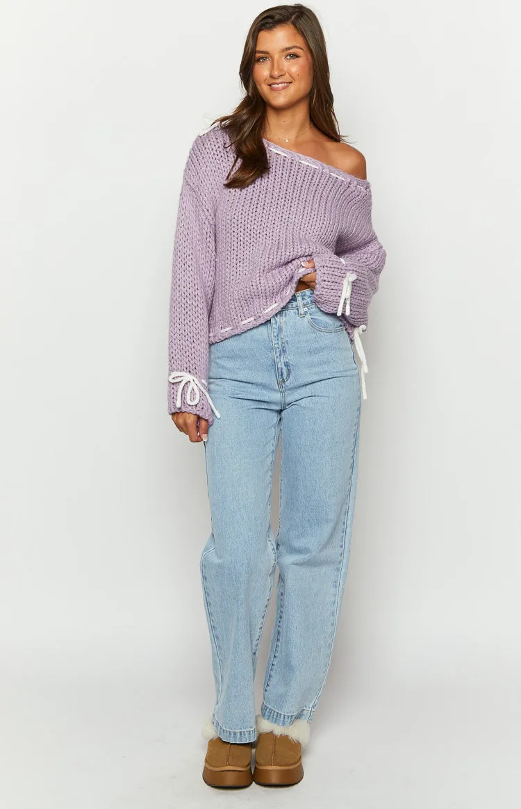 Bea Lilac Sweater sold by Beginning Boutique product image thumbnail 3
