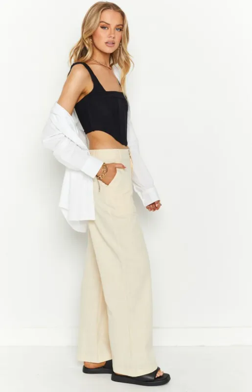 Beachcomber Cream Pants sold by Beginning Boutique