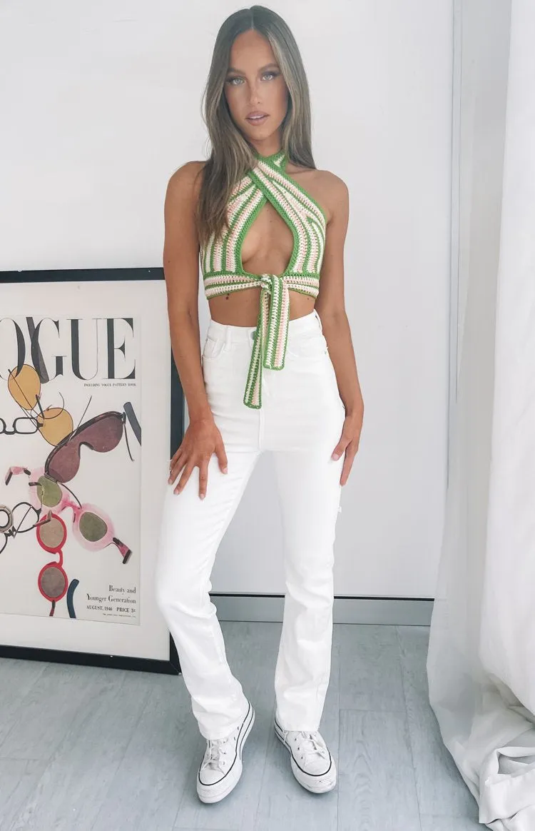 Lucca Ripped Jeans White sold by Beginning Boutique