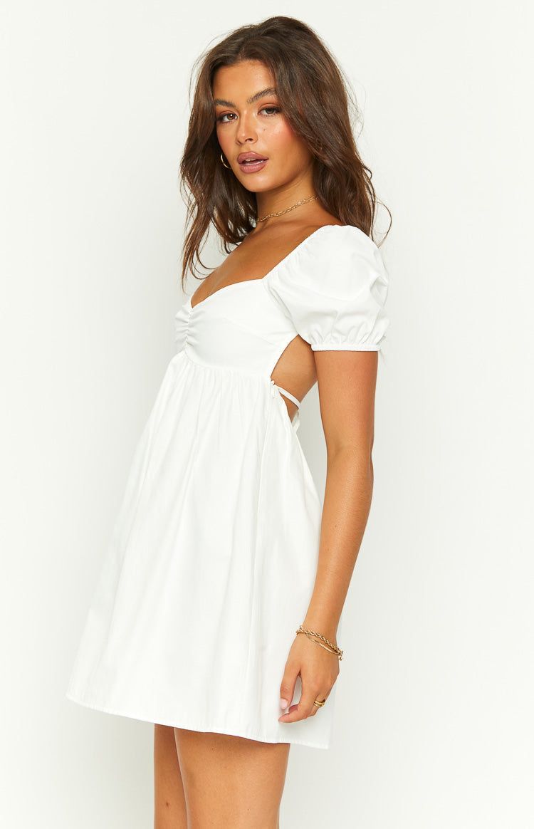Love Me White Mini Dress sold by Beginning Boutique product image thumbnail 4